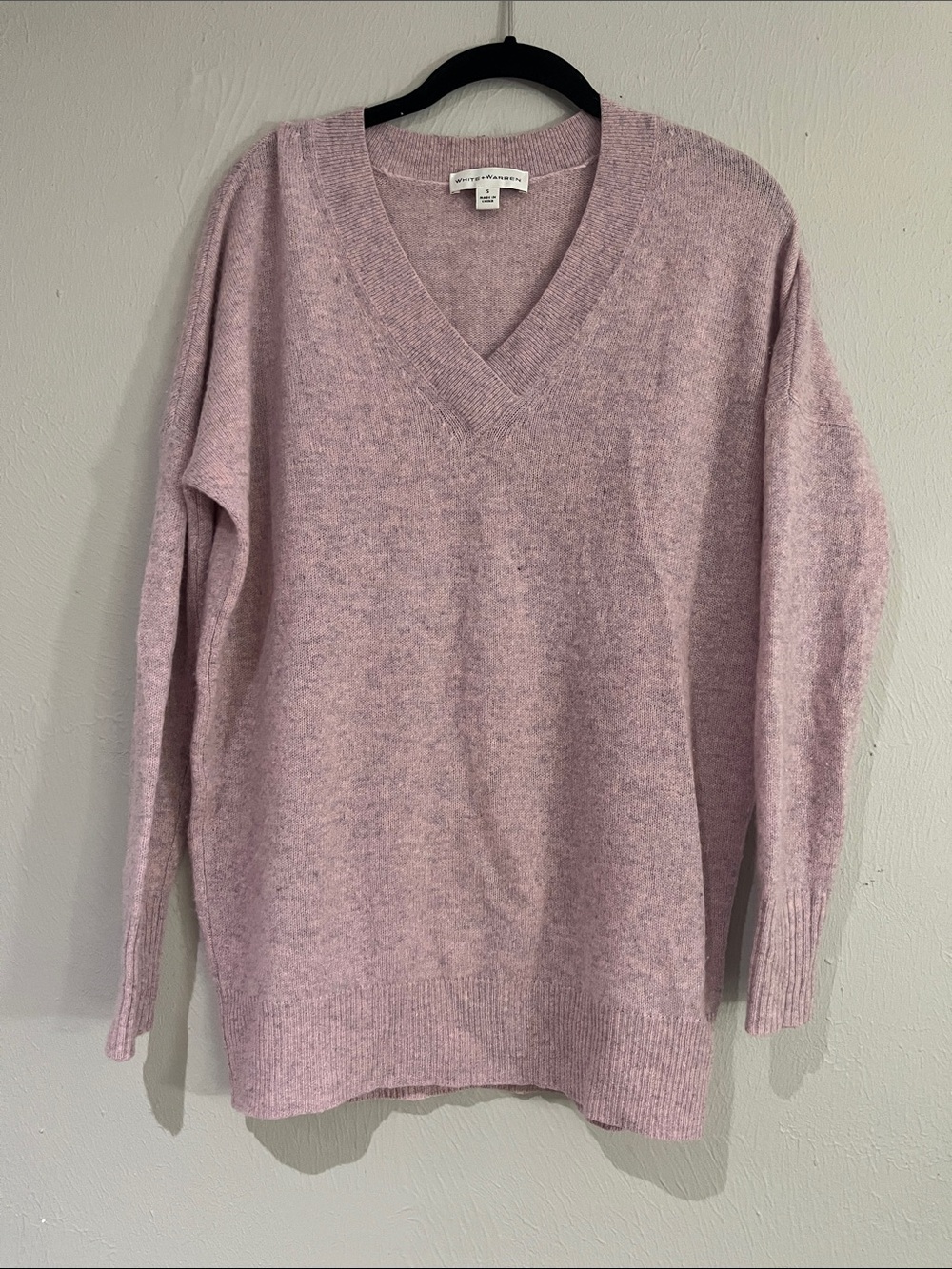White + warren cashmere sweater pink sz small